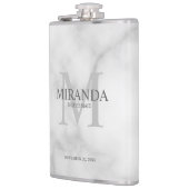 Gepersonaliseerde bridesmaïd's monogram en naam heupfles (Links)