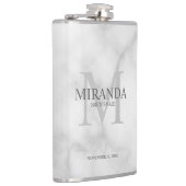 Gepersonaliseerde bridesmaïd's monogram en naam heupfles (Rechts)