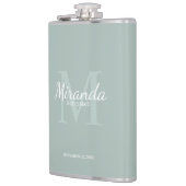 Gepersonaliseerde bridesmaïd's monogram en naam heupfles (Links)