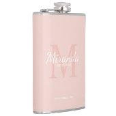 Gepersonaliseerde bridesmaïd's monogram en naam heupfles (Rechts)