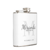 Gepersonaliseerde bridesmaïd's monogram en naam heupfles (Rechts)
