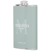 Gepersonaliseerde bridesmaïd's monogram en naam heupfles (Links)