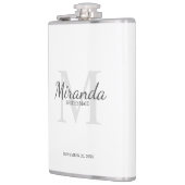 Gepersonaliseerde bridesmaïd's monogram en naam heupfles (Links)