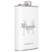 Gepersonaliseerde bridesmaïd's monogram en naam heupfles (Rechts)