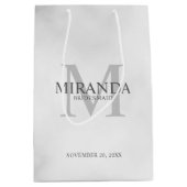 Gepersonaliseerde bridesmaïd's monogram en naam medium cadeauzakje (Voorkant)