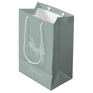 Gepersonaliseerde bridesmaïd's monogram en naam medium cadeauzakje