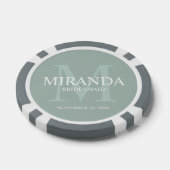 Gepersonaliseerde bridesmaïd's monogram en naam poker chips (Enkel)