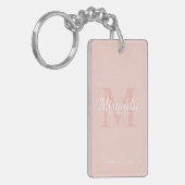 Gepersonaliseerde bridesmaïd's monogram en naam sleutelhanger (Voorkant Links)