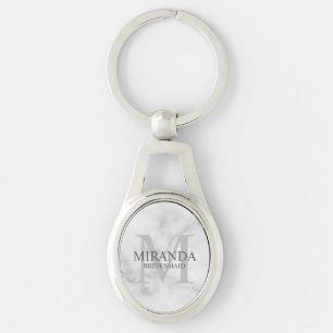 Gepersonaliseerde bridesmaïd's monogram en naam sleutelhanger