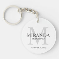 Gepersonaliseerde bridesmaïd's monogram en naam