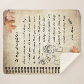 Gepersonaliseerde brief aan mijn dochter van mama, sherpa deken (Voorkant (horizontaal))