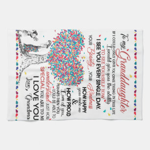 Gepersonaliseerde brief aan mijn kleindochter van theedoek