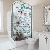Gepersonaliseerde brief aan mijn kleinzoon douchegordijn (In situ)
