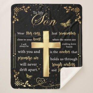 Gepersonaliseerde brief aan mijn zoon mooie vlinde sherpa deken