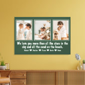 Gepersonaliseerde brief aan ouders Familiefoto Canvas Afdruk (Insitu (Woonkamer))