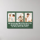 Gepersonaliseerde brief aan ouders Familiefoto Canvas Afdruk (Voorkant)