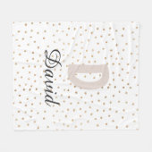 Gepersonaliseerde brief Aangepaste naam Monogram Fleece Deken (Voorkant (Horizontaal))