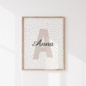 Gepersonaliseerde brief Aangepaste naam Monogram Perfect Poster