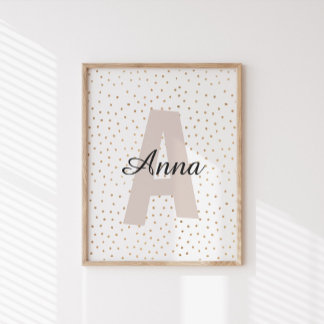 Gepersonaliseerde brief Aangepaste naam Monogram Perfect Poster