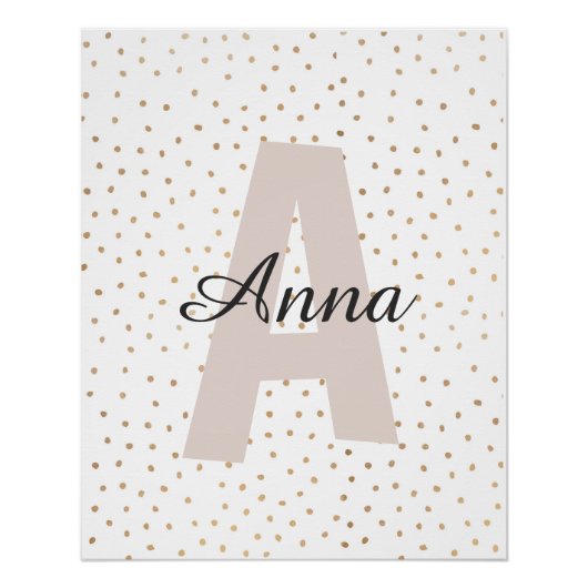 Gepersonaliseerde brief Aangepaste naam Monogram Perfect Poster (Voorkant)