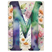 Gepersonaliseerde brief M Bloemen Waterverf Leraar Klembord (Achterkant)