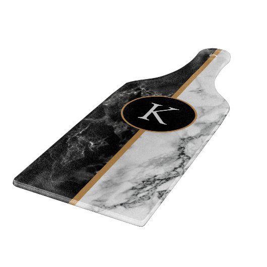 Gepersonaliseerde brief Marmeren steen snijplank (Hoek)