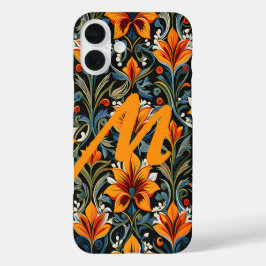 Gepersonaliseerde brief over bloem ontwerp iPhone 16 plus hoesje