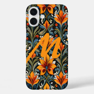 Gepersonaliseerde brief over bloem ontwerp iPhone 16 plus hoesje