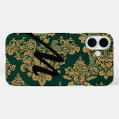 Gepersonaliseerde brief over groene bloemen iPhone Case-Mate iPhone Case (Achterkant (horizontaal))