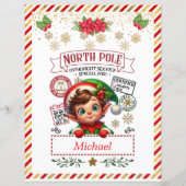 Gepersonaliseerde brief van de Kerstman voor Kids  (Achterkant)