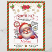 Gepersonaliseerde brief van de Kerstman voor Kids  (Achterkant)