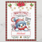 Gepersonaliseerde brief van de Kerstman voor Kids  (Achterkant)