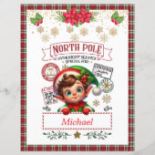 Gepersonaliseerde brief van de Kerstman voor Kids (Achterkant)