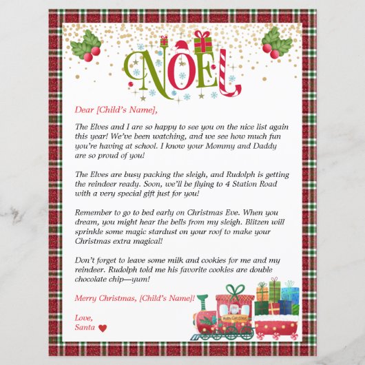 Gepersonaliseerde brief van de Kerstman voor Kids (Voorkant)