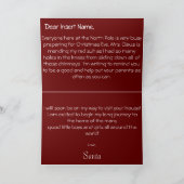 Gepersonaliseerde Brief van Kerstman Feestdagen Kaart (Binnen)