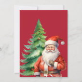 Gepersonaliseerde brief van Kerstman Kerstmis Inv Kaart (Achterkant)