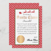 Gepersonaliseerde brief van Santa Christmas Print Kaart (Voorkant / Achterkant)