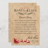 Gepersonaliseerde brief van Santa Christmas Print Kaart (Voorkant / Achterkant)