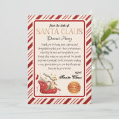 Gepersonaliseerde brief van Santa Christmas Print Kaart (Staand voorkant)