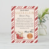 Gepersonaliseerde brief van Santa Christmas Print Kaart (Staand voorkant)