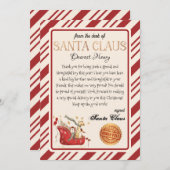 Gepersonaliseerde brief van Santa Christmas Print Kaart (Voorkant / Achterkant)