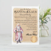 Gepersonaliseerde brief van Santa Christmas Print Kaart (Staand voorkant)