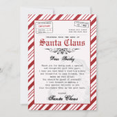 Gepersonaliseerde brief van Santa Christmas Sjablo Kaart (Voorkant)