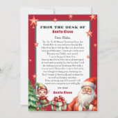 Gepersonaliseerde brief van Santa en Elf Kaart (Voorkant)