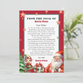 Gepersonaliseerde brief van Santa en Elf Kaart (Staand voorkant)