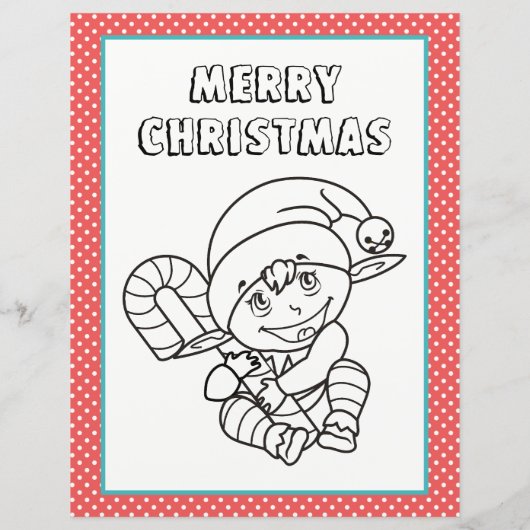 Gepersonaliseerde brief van Santa & Kleurplaat (Achterkant)