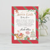 Gepersonaliseerde brief van Santa Printable Kaart (Staand voorkant)