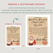 Gepersonaliseerde brief van Santa Printable Kaart