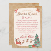 Gepersonaliseerde brief van Santa Printable Kaart (Voorkant / Achterkant)