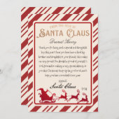 Gepersonaliseerde brief van Santa Printable Kaart (Voorkant / Achterkant)